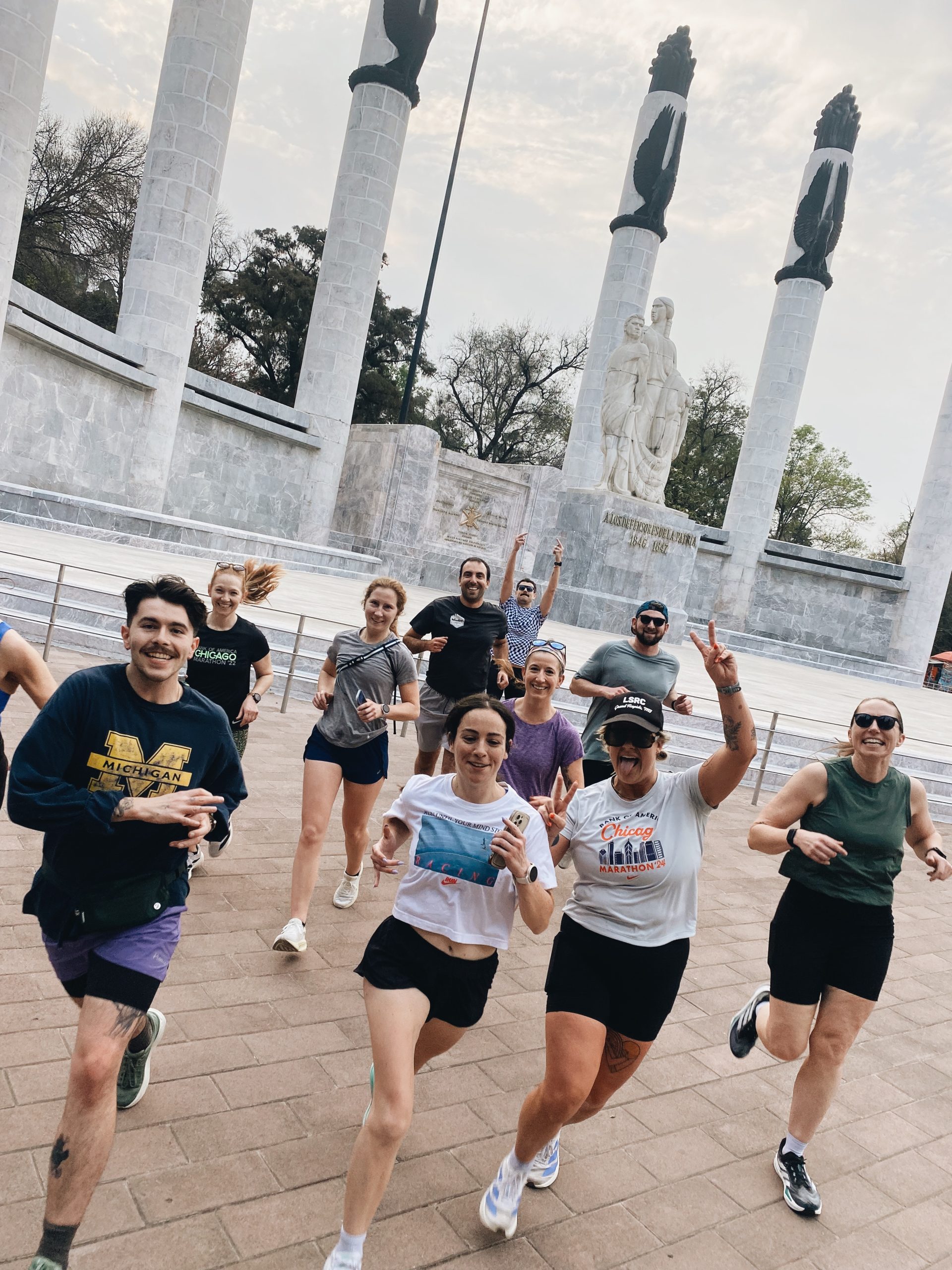 Group Running at Camera